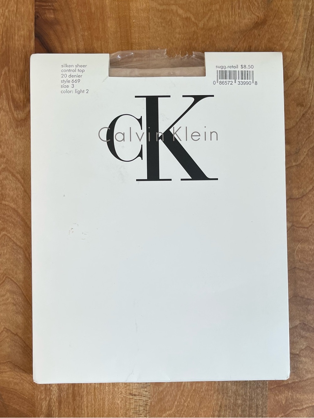 Vintage Calvin Klein Control Top Pantyhose 669 Light 2 20 Denier Sheer Size 3